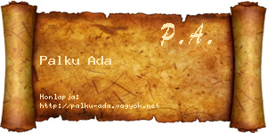 Palku Ada névjegykártya